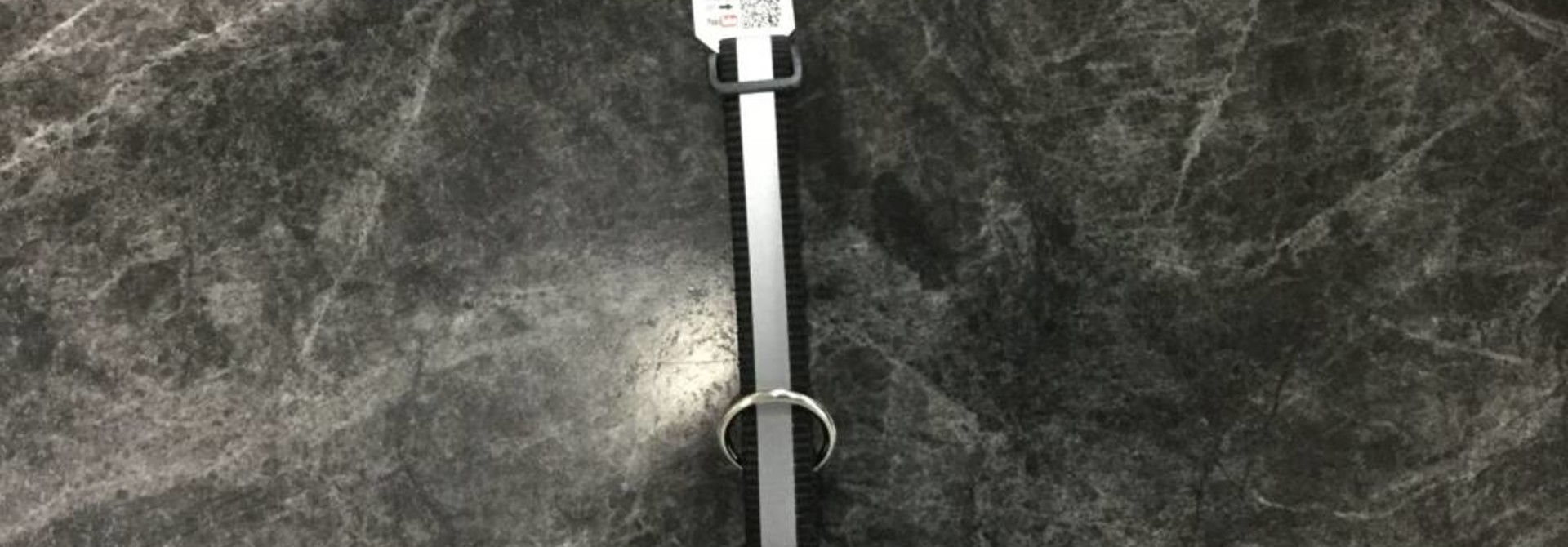 3/4" Reflective Adjustable Dog Collar with Composite Buckle Black 14-20”
