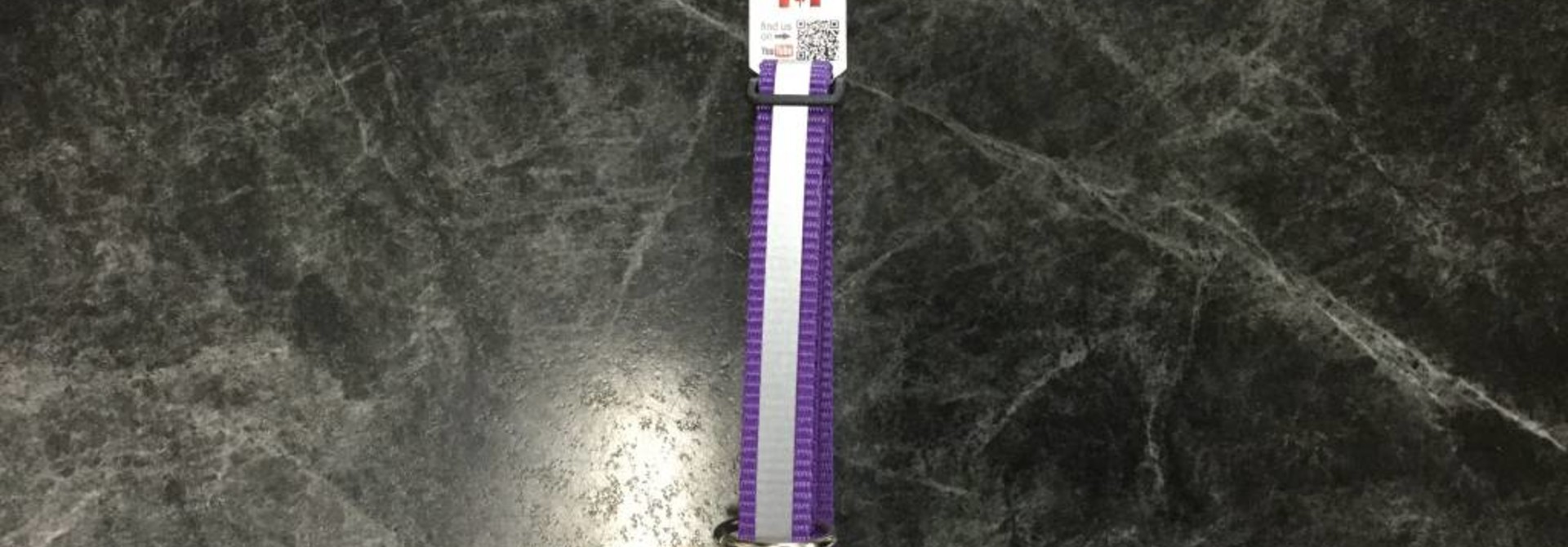 3/4" Reflective Adjustable Dog Collar with Composite Buckle Purple 14-20”