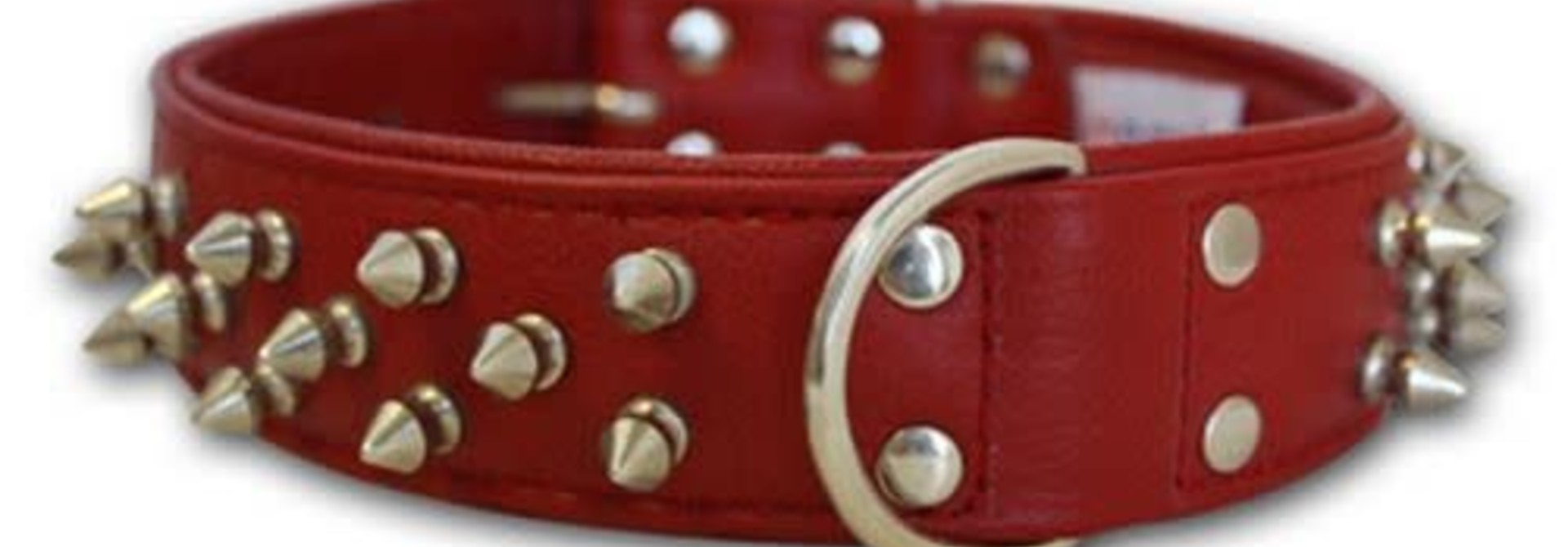 Angel Collar Spiked Red 22" x 1.5"