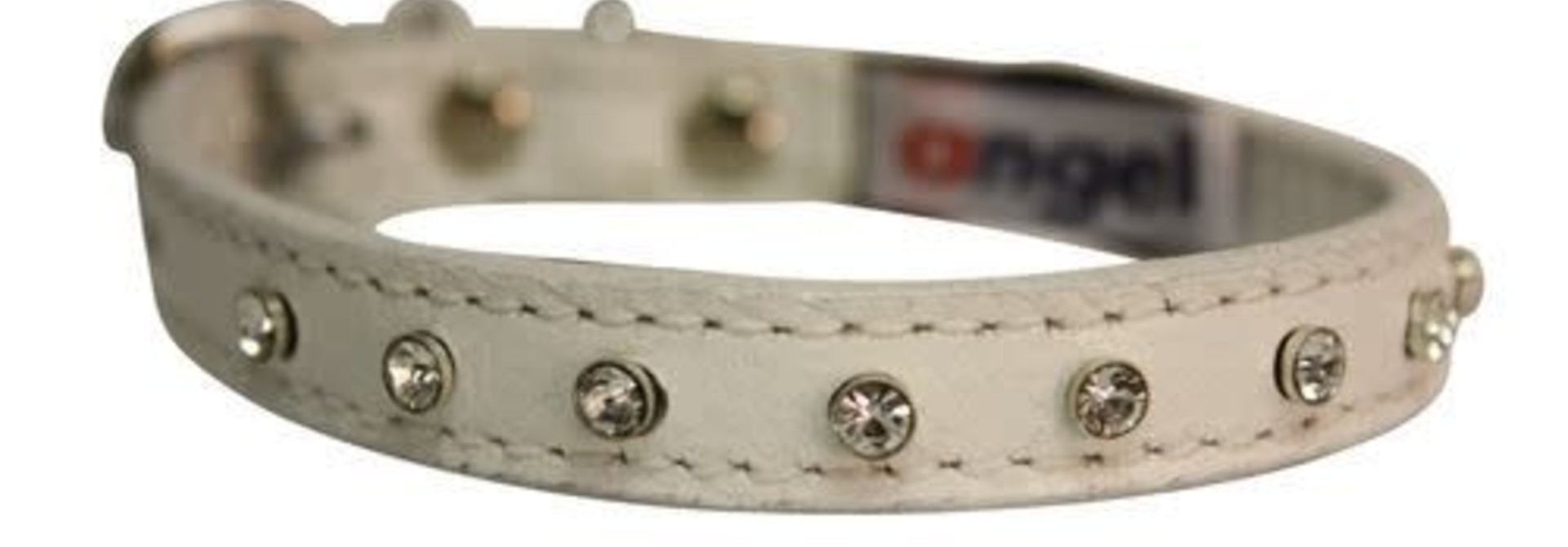 Angel Collar Ivory Rhinestone 16" x 3/4"