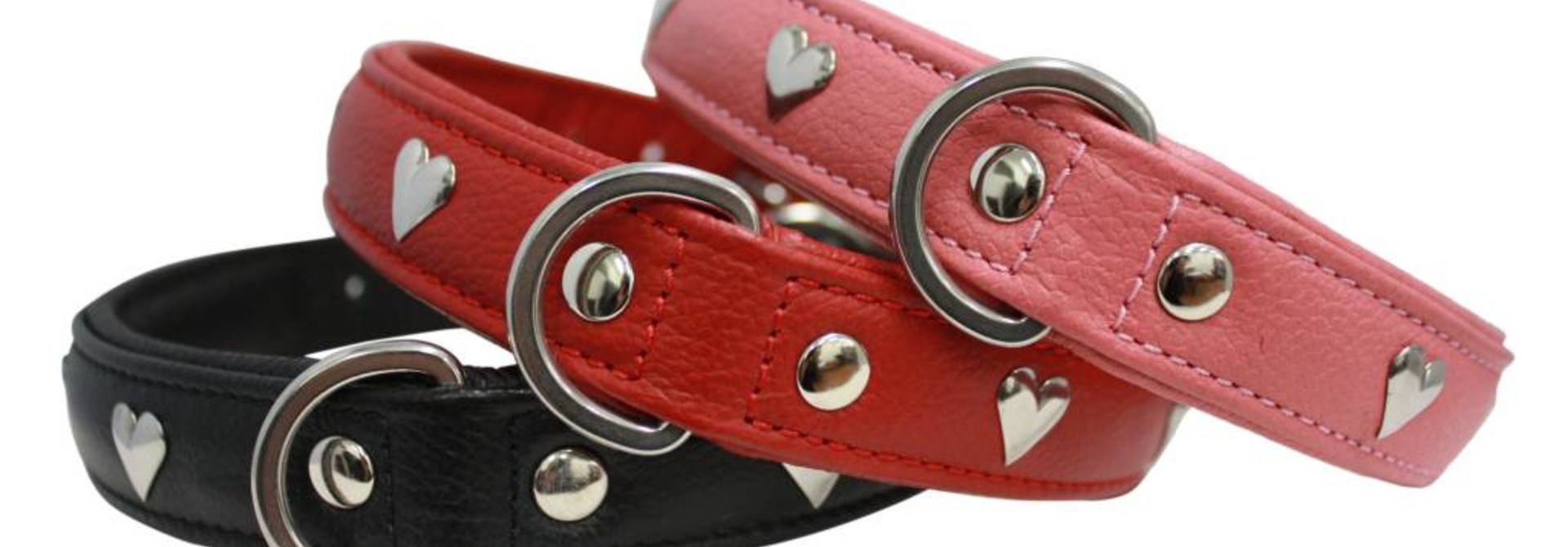 Angel Collar Hearts Pink 16" x 3/4"