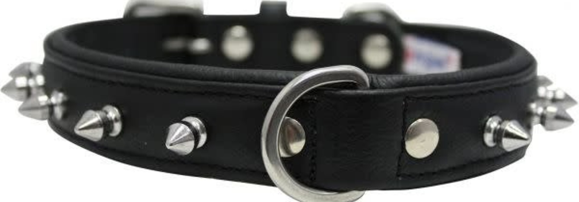 Angel Collar Spiked Black 14" x 3/4"