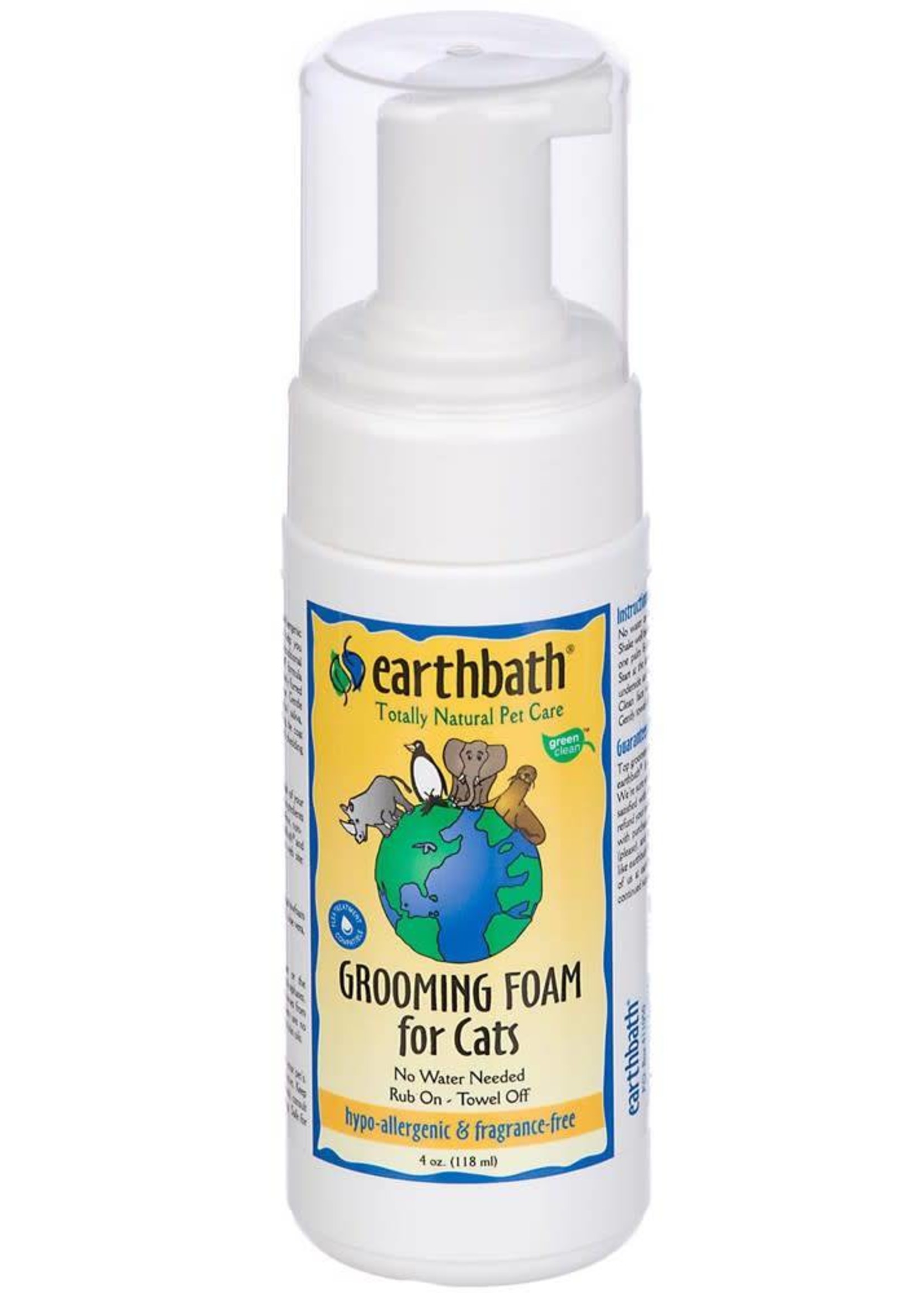 Earthbath Grooming Cat Foam Hypo Allergenic  118 ml