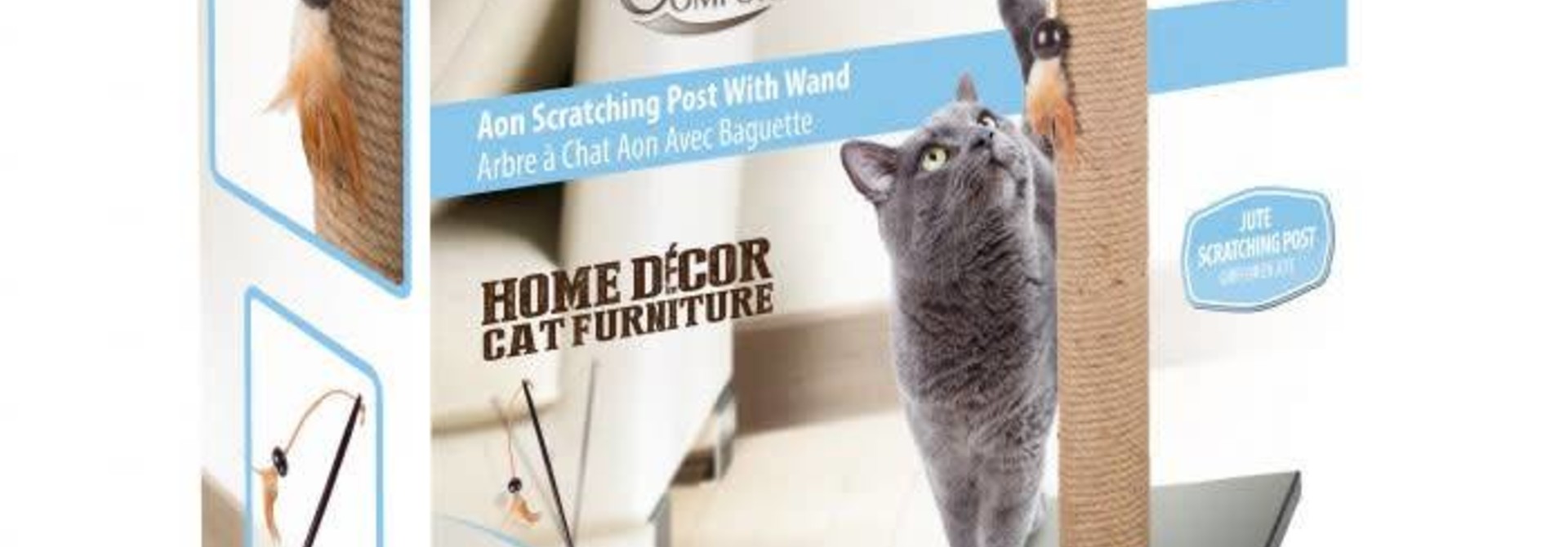 All for Paws Classic Comfort Aon Scratching Post w/Wand