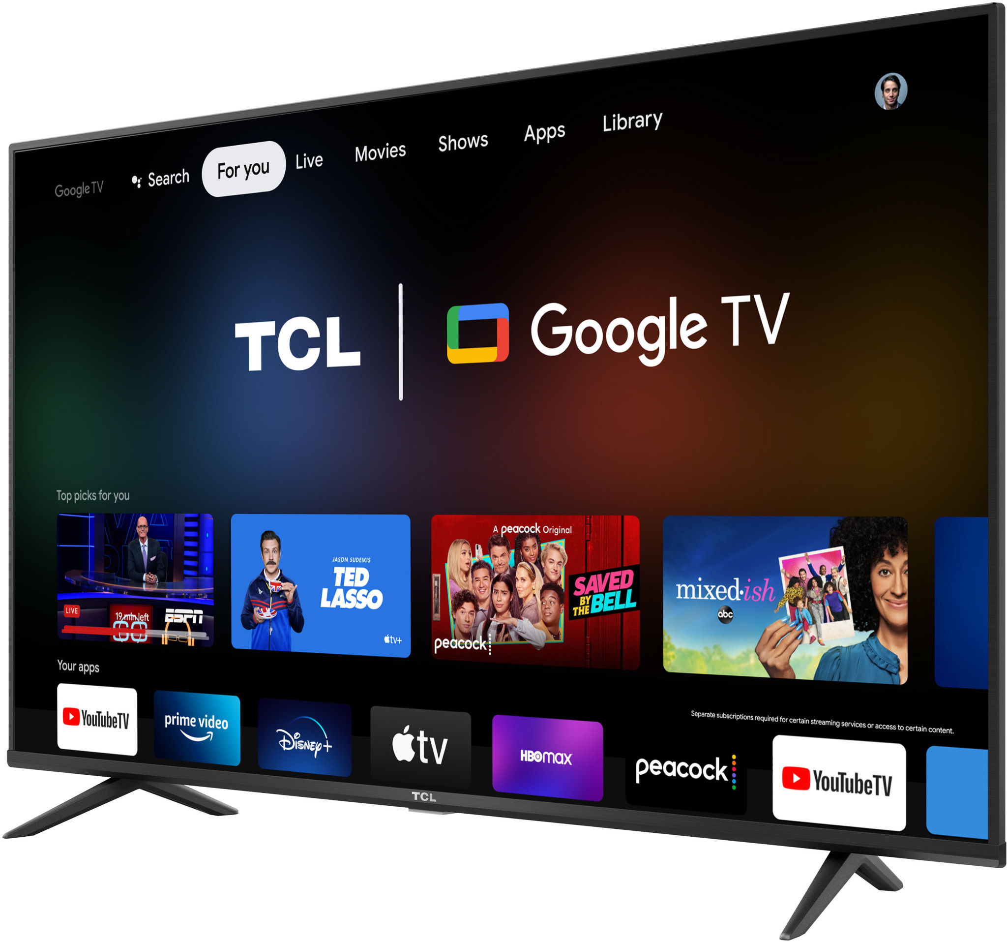 TCL 65V型4K 液晶テレビ 65P745 Google TV 2024年製 TCL 65V型4K 液晶