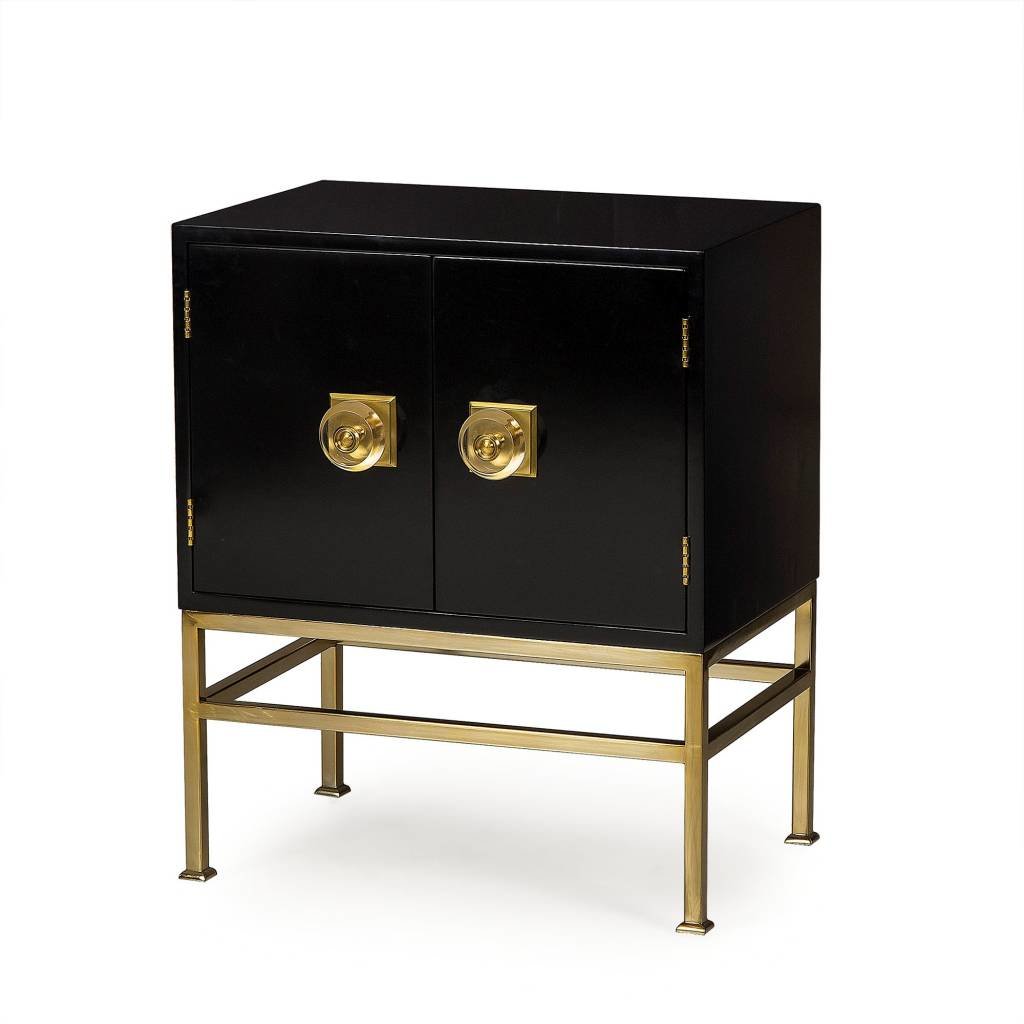 Resource Decor Formal Nightstand 2 Door Black Resource Decor Formal Nightstand 2 Door Black