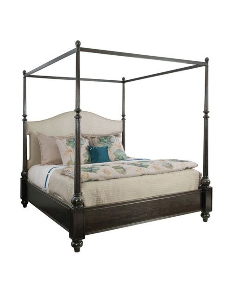 Sutton House Upholstered Sleigh Bed King Plantecor Sutton House Upholstered Canopy Bed King