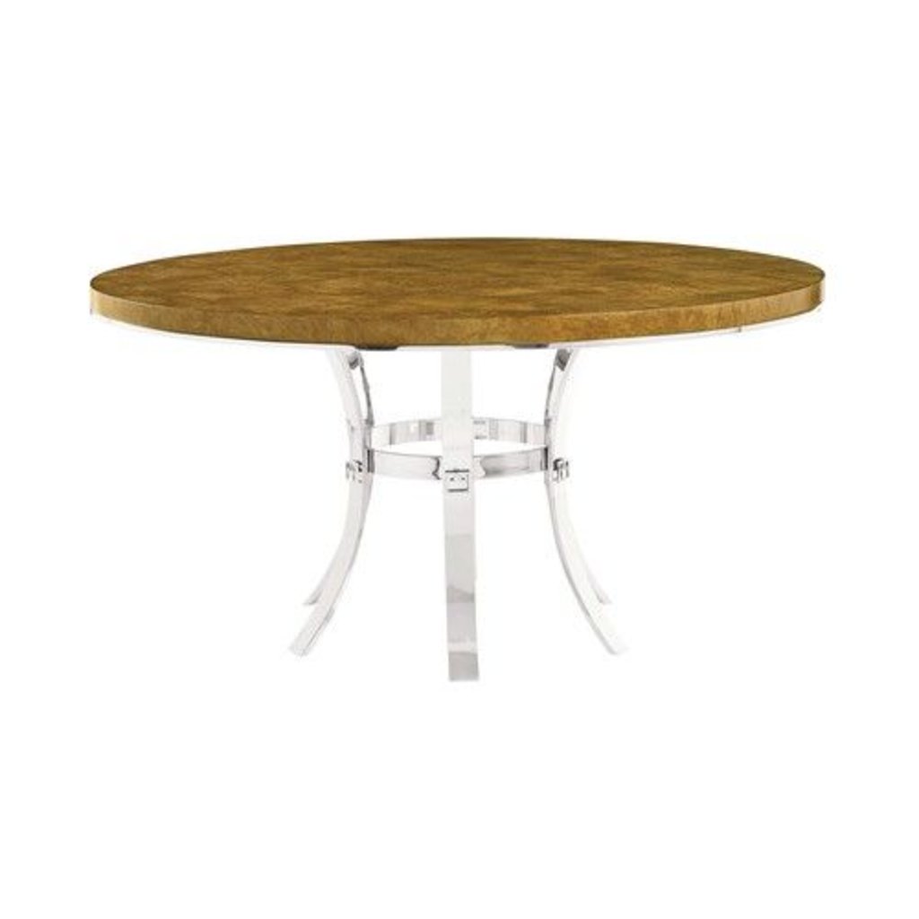 Bernhardt Soho Luxe Round Dining Table And Metal Base
