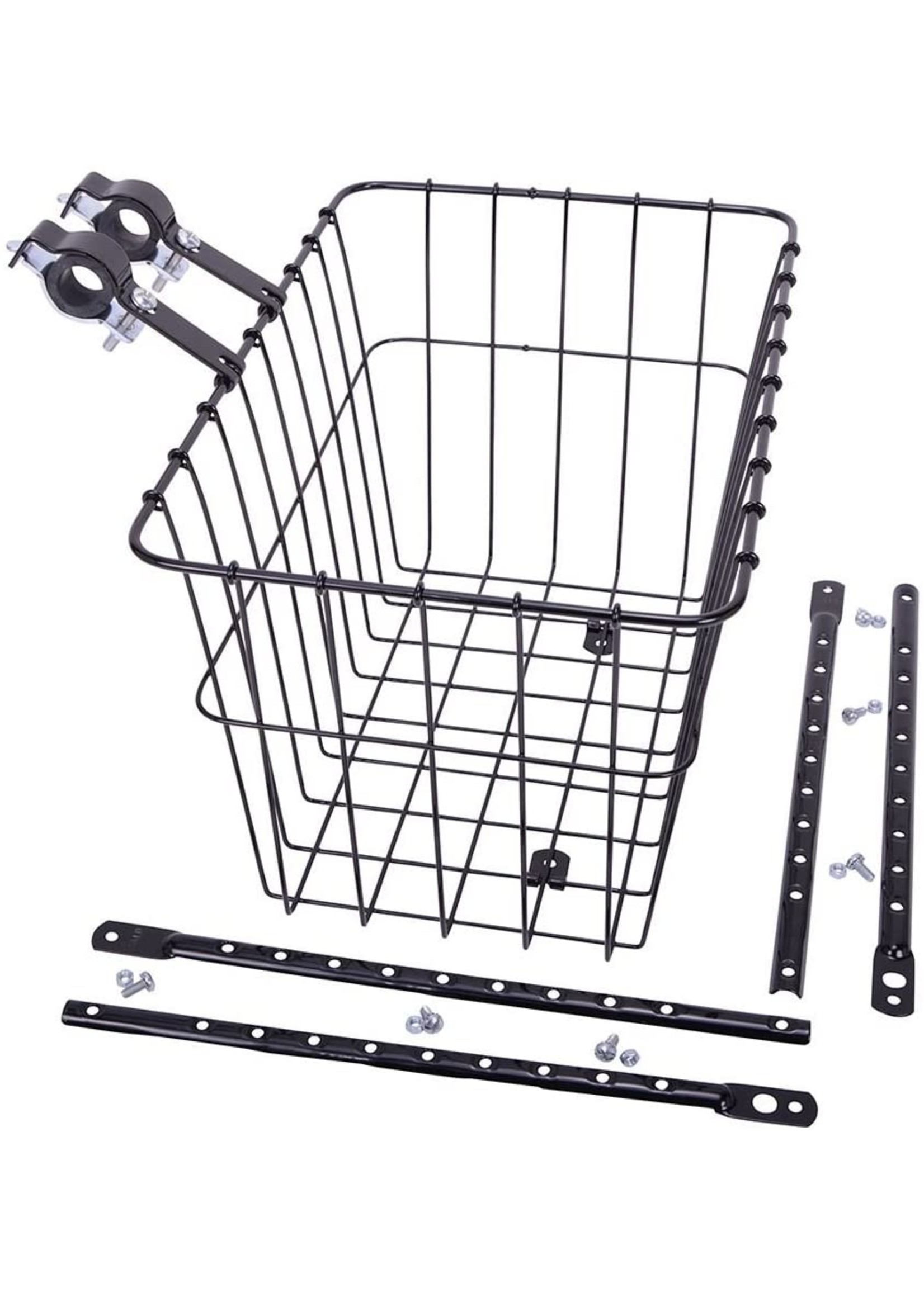 WALD 198 ADJUSTABLE GROCERY BICYCLE BASKET BLACK