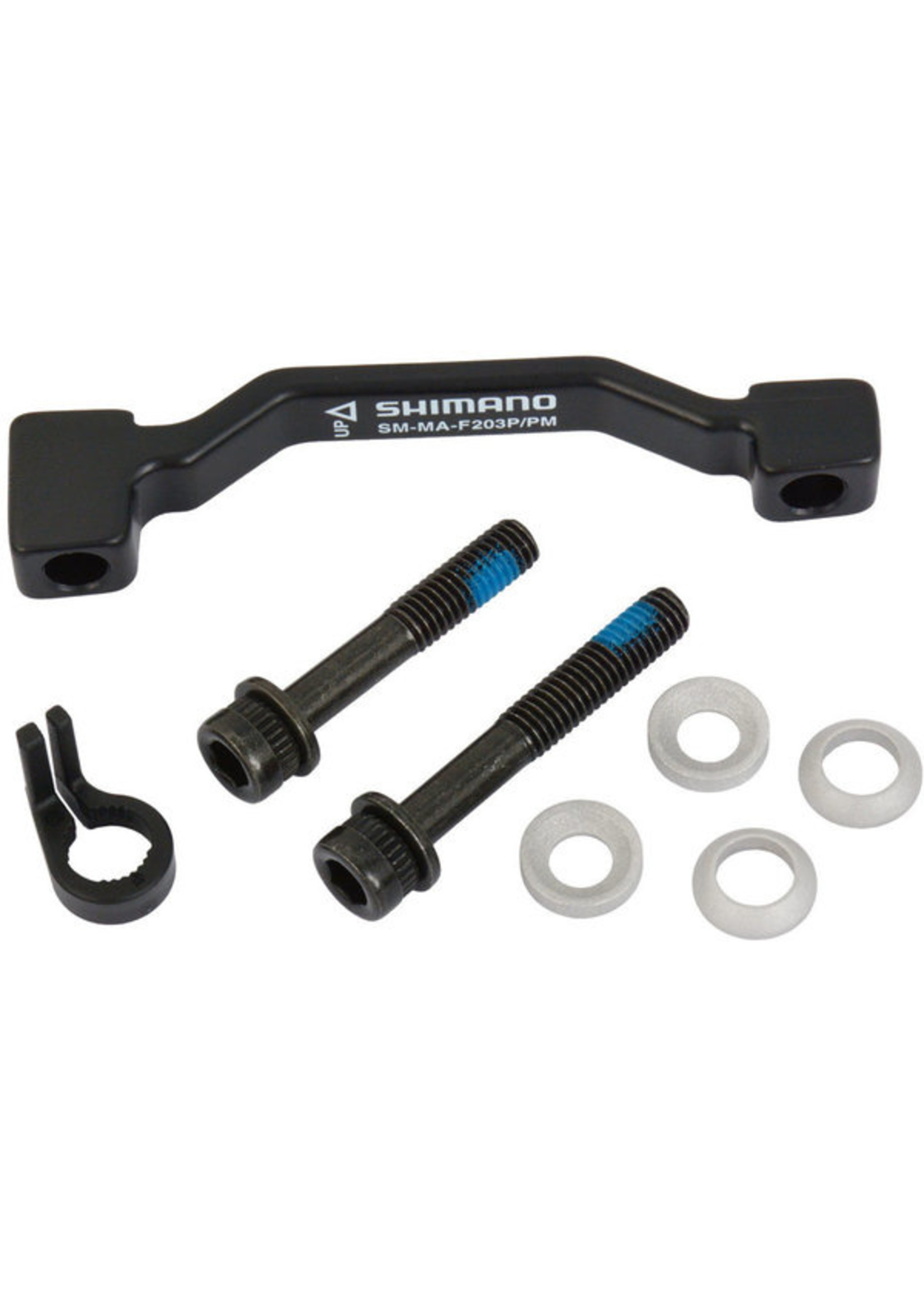 Shimano SM-MA90-F203P/PM, Disc brake fr Post Mount caliper, Frnt, Pst Munt frk, 203mm rtr