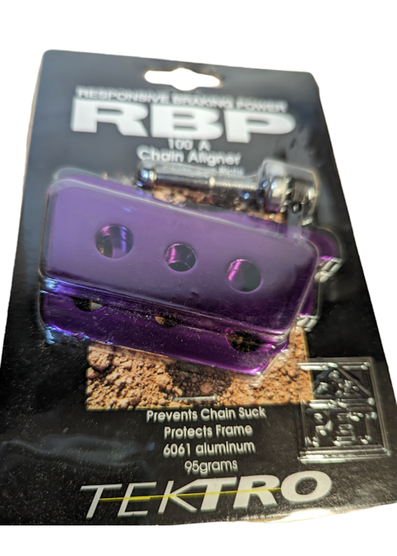 Tektro RBP Chain Aligner. Anti Jam plate (purple) NOS