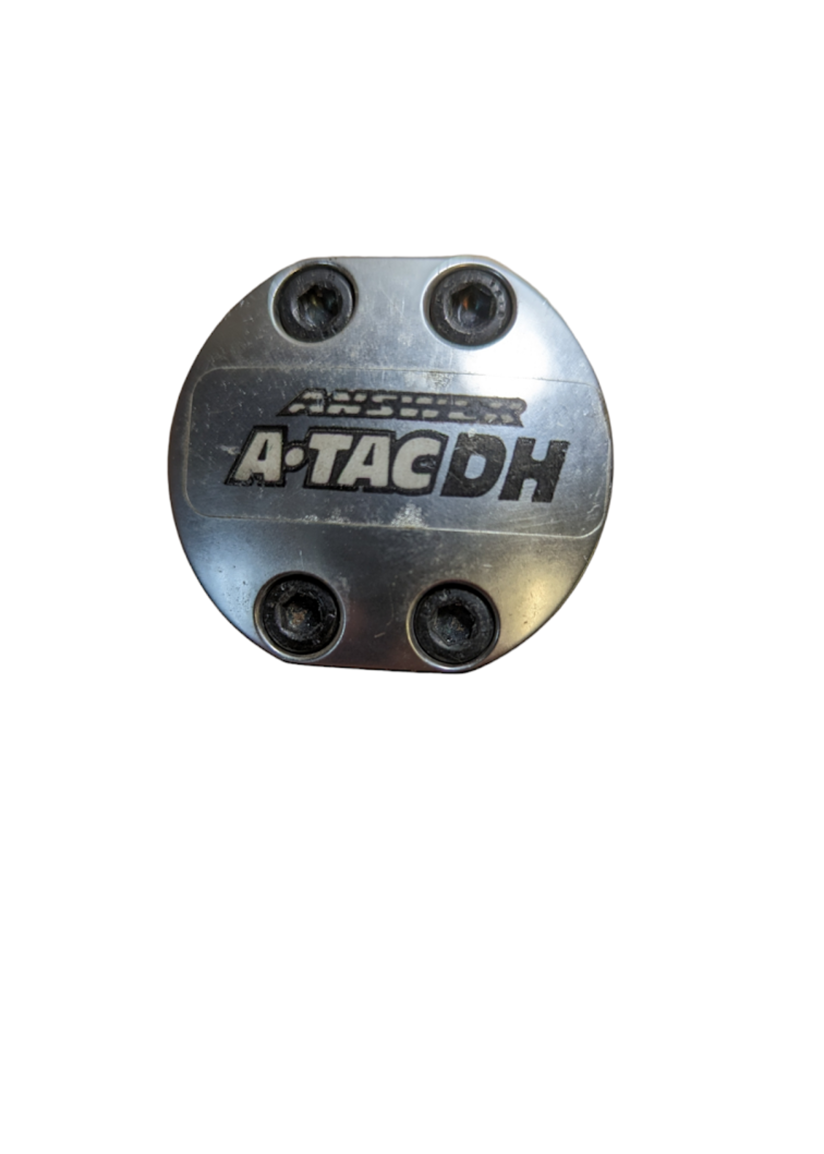 Answer A-Tac DH stem. 1 1/4 Clamp on. 110mm reach, 25.4mm bar size