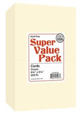 Paper Accents Super Value Card Pack 4.25 x 5.5 250 Pack Cream