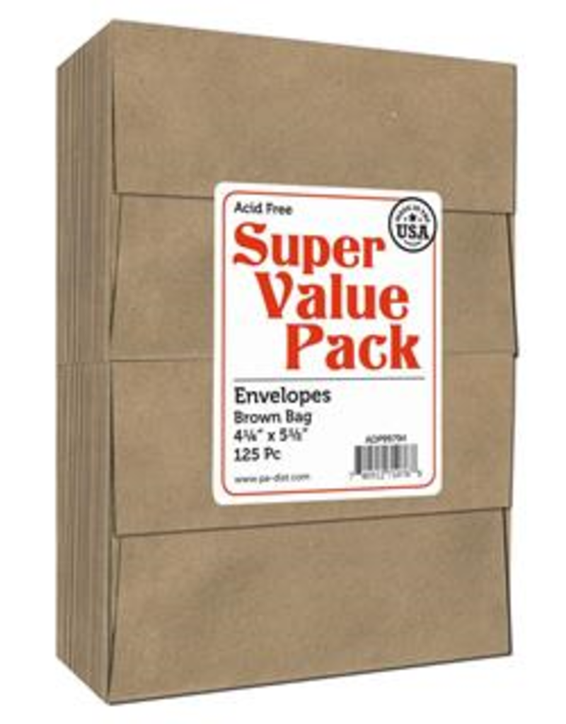 Paper Accents A2 Super Value Envelope Pack 4.25 x 5.5 125 Piece Pack Brown Bag