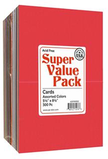 Paper Accents Super Value Variety Pack 5.5 x 8.5 300 Card Pack Assorted Colors