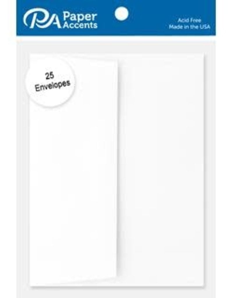 Paper Accents A2 Envelopes 4.25 x 5.5 Inch 25 Piece Pack White