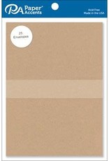 Paper Accents Envelope 5.25 x 7.25 25 Piece Recycled Kraft ...