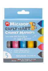 Micador Chunky Markers 5 Color Set