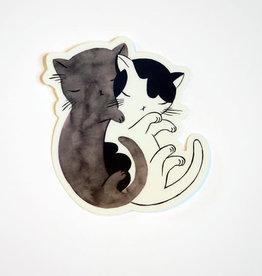 Stasia Burrington Sticker Kitty Hug Cat Spoon