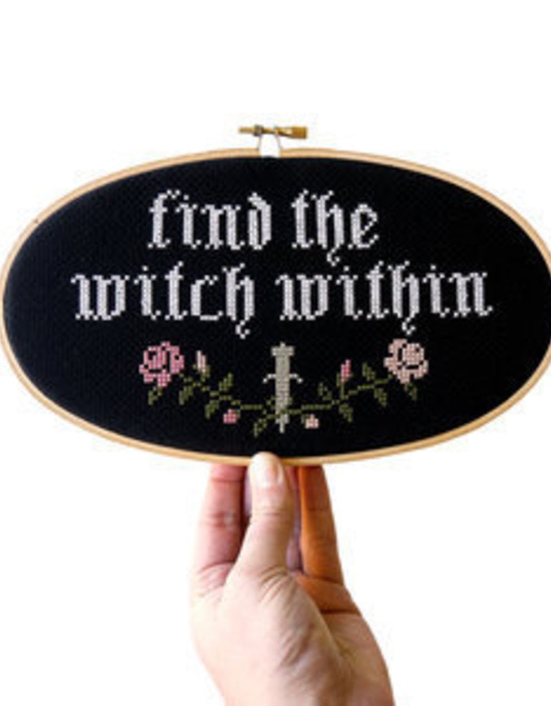 Junebug and Darlin Cross Stitch Kit Find The Witch Within