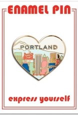 The Found Enamel Pin Portland Skyline Heart