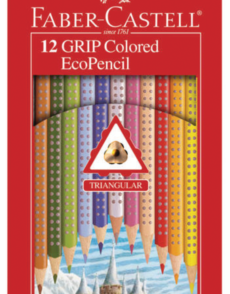 Faber-Castell Grip Color Ecopencils 12
