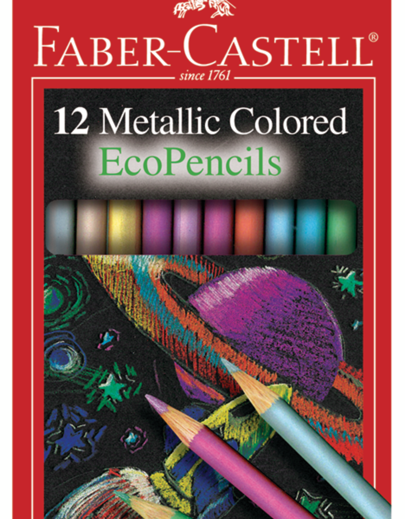 Faber-Castell Colored Pencil Set Metallic Ecopencil 12 Piece Pack
