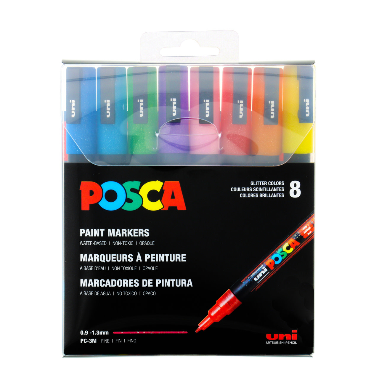 de studie Bondgenoot Ongelofelijk Posca Acrylic Paint Pen PC-3M Fine Glitter Set Of 8 - collage