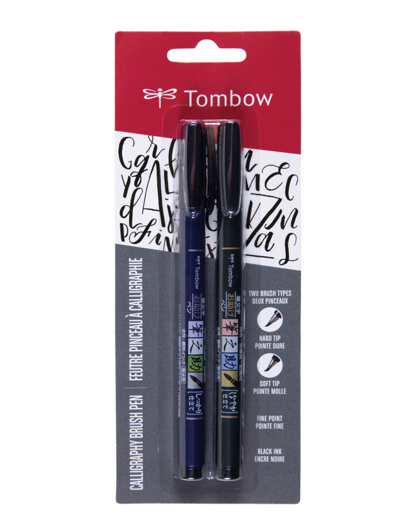 Tombow Tombow Fudenosuke Brush Pen Set of 2 Black