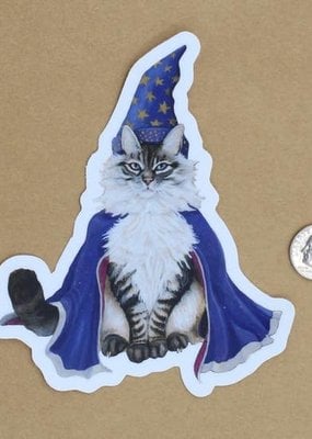 Amy Rose Moore Illustration Sticker Cat Wizard
