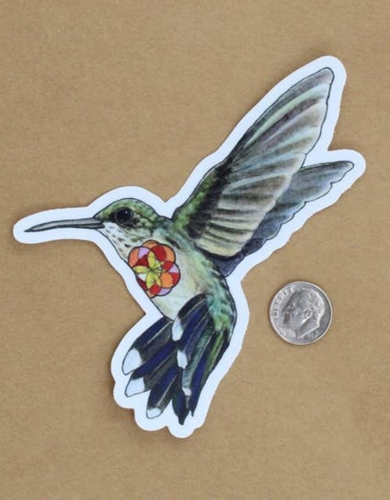 Amy Rose Moore Illustration Sticker Hummingbird