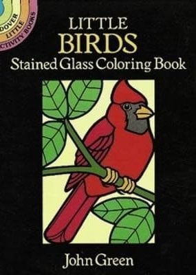 Dover Coloring Book Little Birds Stained Glass