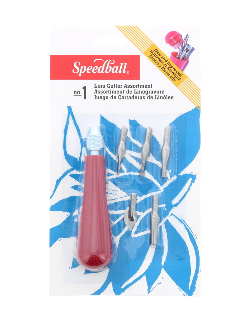 Speedball Lino Block Cutter Set Blades #1-5 With Handle