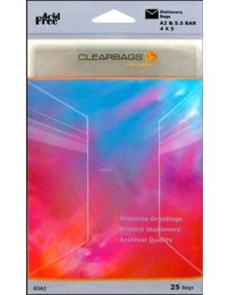 Clear Bags Clear Bags Resealable Flap A2 4.25 x 5.5 inch 25 pack