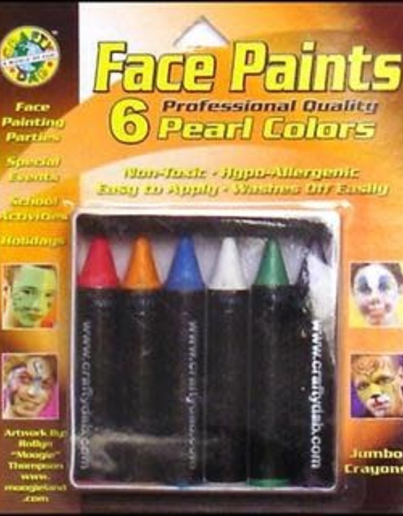 Crafty Dab Crafty Dab Face Paint Jumbo Crayon Set Pearl