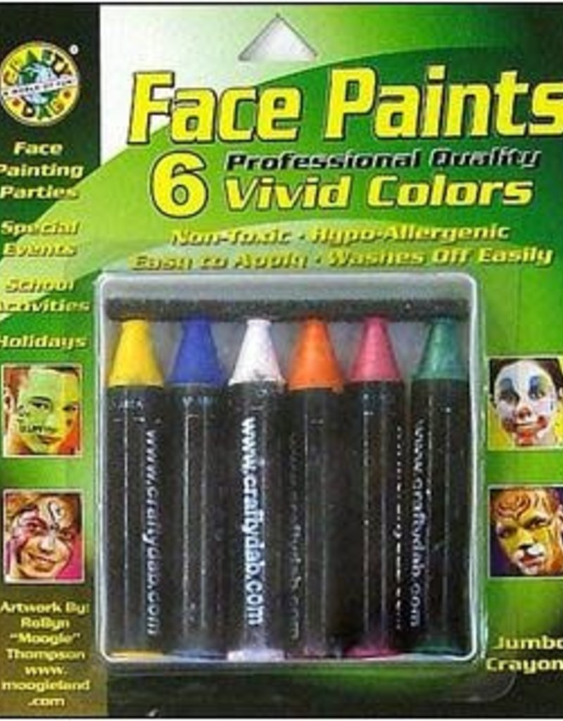 Crafty Dab Crafty Dab Face Paint Jumbo Crayon Set Vivid