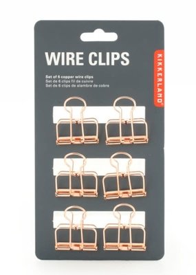 Kikkerland Wire Clips Copper