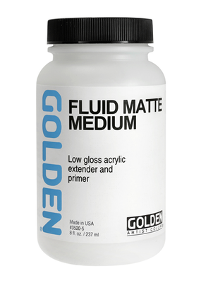 Golden Golden Acrylic Fluid Matte Medium 8 Ounce