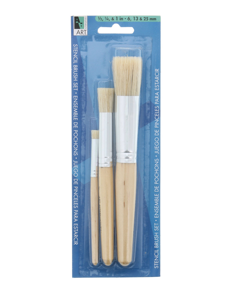 Art Alternatives Stencil Brushes 3 Brush Set