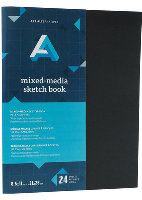 Art Alternatives Artist's Black Books Mixed-Media Sketch 8.5 X 11