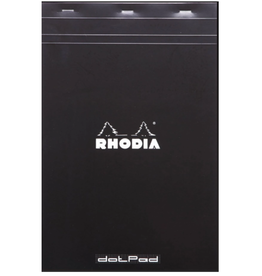 Rhodia Dot Pad Black CV 8.25X12.5 8OSH