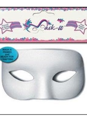 Midwest Design Mask Half 5.5 Inch White