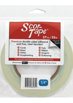 Scor Pal Scor Tape Double Sided Adhesive Tape .25" 27yd