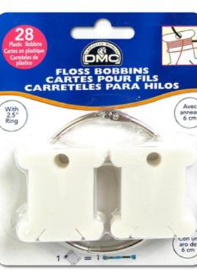 DMC DMC Floss Bobbins Plastic 28 with Metal Ring