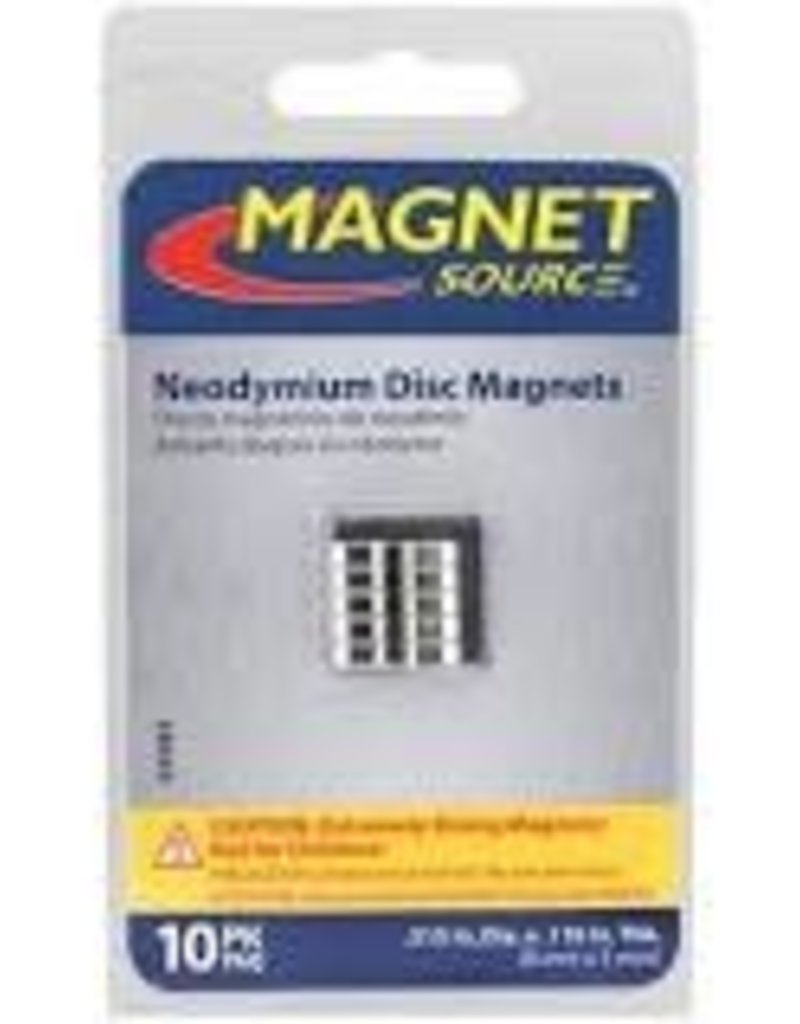 The Magnet Source Magnet Neodymium Disc 1/3 Inch 10 Piece Pack