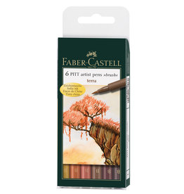 Faber-Castell Pitt Artist Brush Pen Set Of 6 Terra
