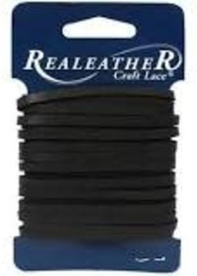 Realeather Leather Lace 1/8 Inch x 4 yard Black