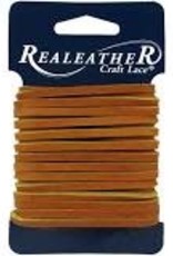 Realeather Leather Lace 1/8 Inch x 4 yard Light Brown