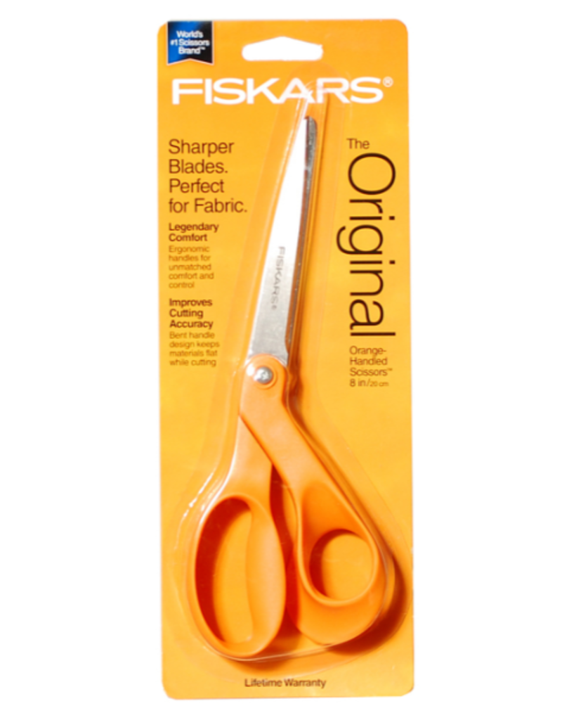 *SALE* Fiskars 8” Soft Grip Spring Action Fabric & Mixed Media Bent Scissor New 