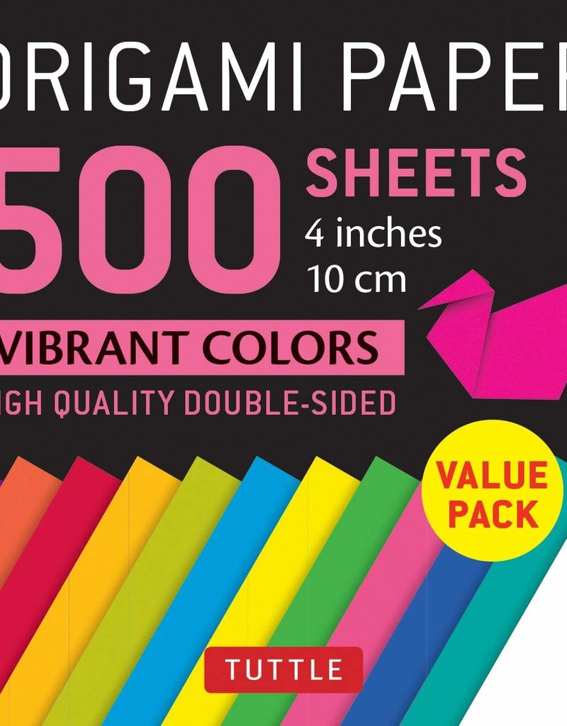 Tuttle Publishing Origami Paper Vibrant Colors 4 Inch 500 Sheets